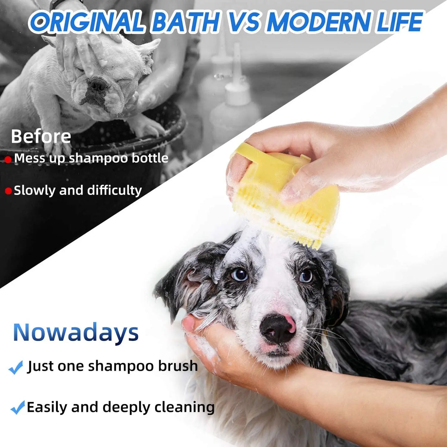 🛁🐾™Cepillo de Baño y Masaje para Mascotas