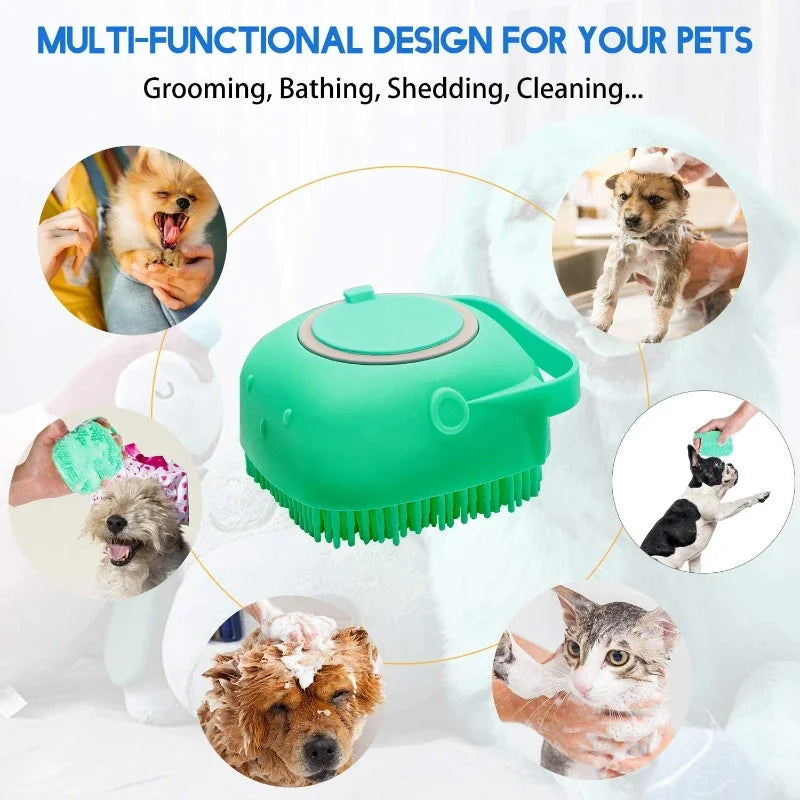 🛁🐾™Cepillo de Baño y Masaje para Mascotas